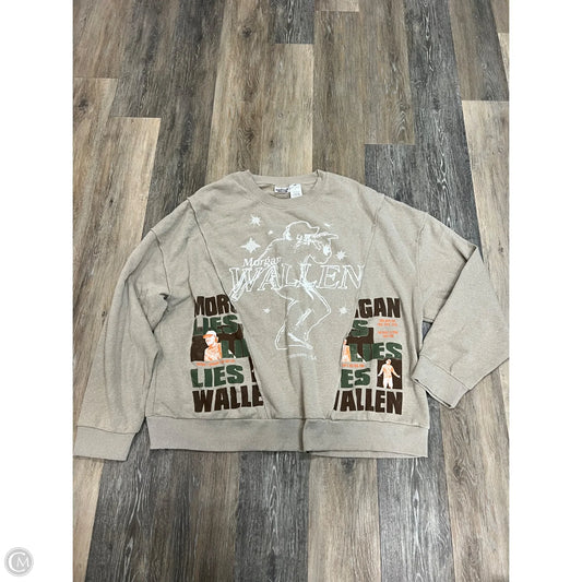 Sweatshirt Crewneck By Morgan Wallen In Tan, Size: 2x