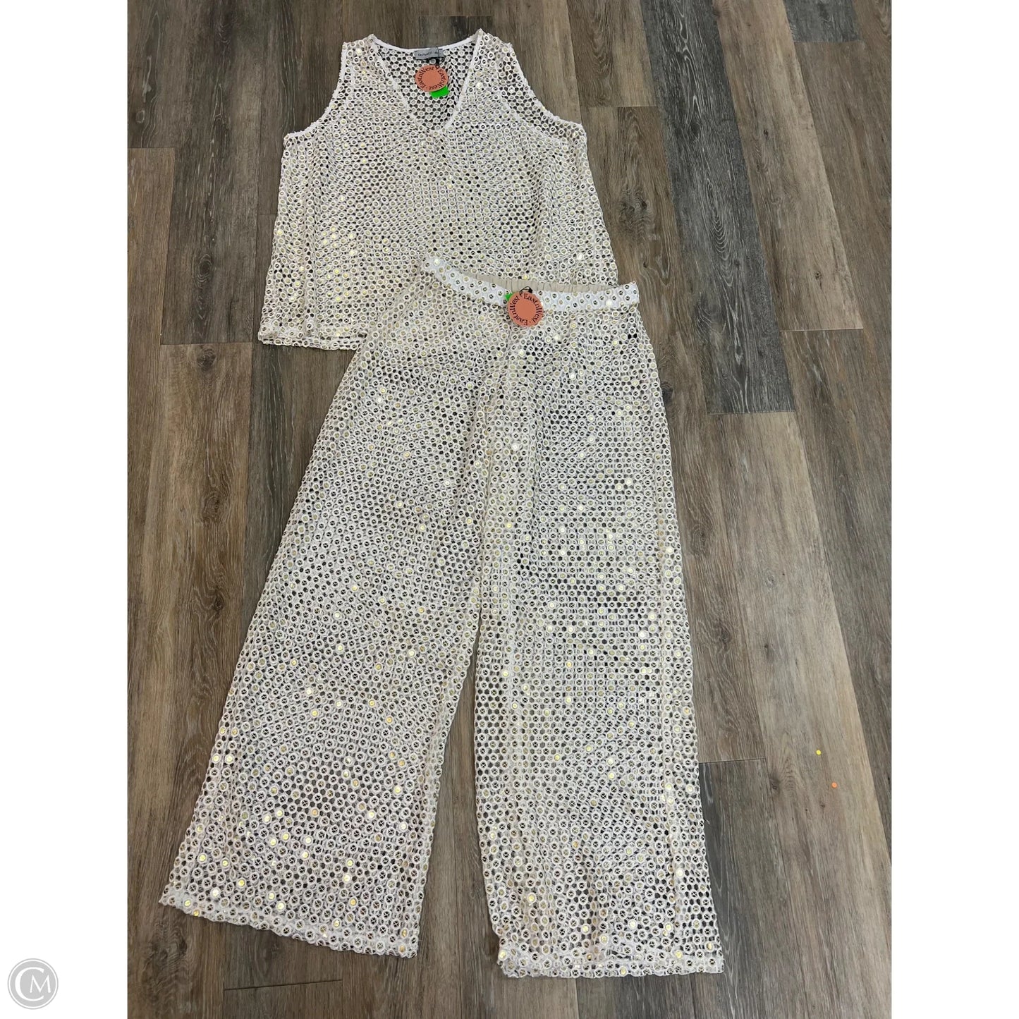 Pants Coverup Set 2pc By Eastnwest In White, Size: XL