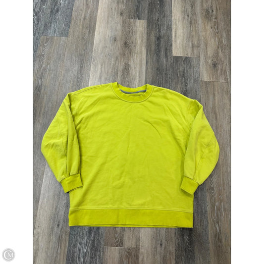 Athletic Sweatshirt Crewneck By Lululemon In Chartreuse, Size: L