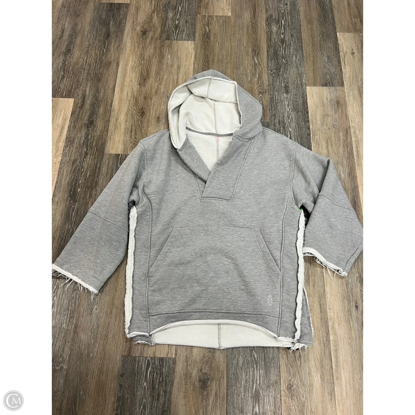 Sweatshirt Hoodie By Free People In Grey, Size: M