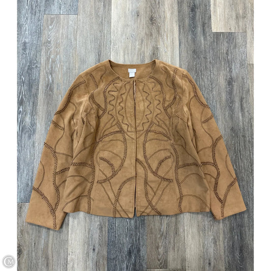 Jacket Other By Chicos In Brown, Size: Xl