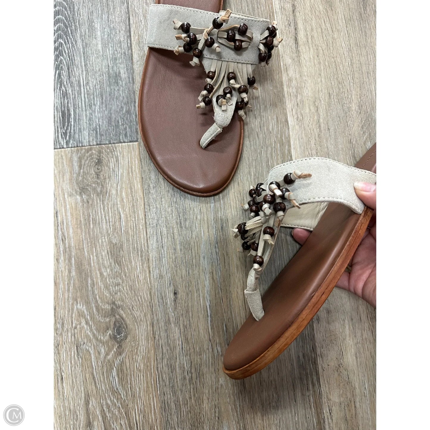 Sandals Flip Flops By Free People In Tan, Size: 8