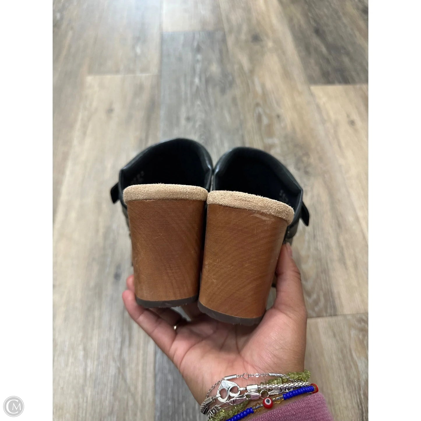 Shoes Heels Block By Dr Scholls In Black & Brown, Size: 9