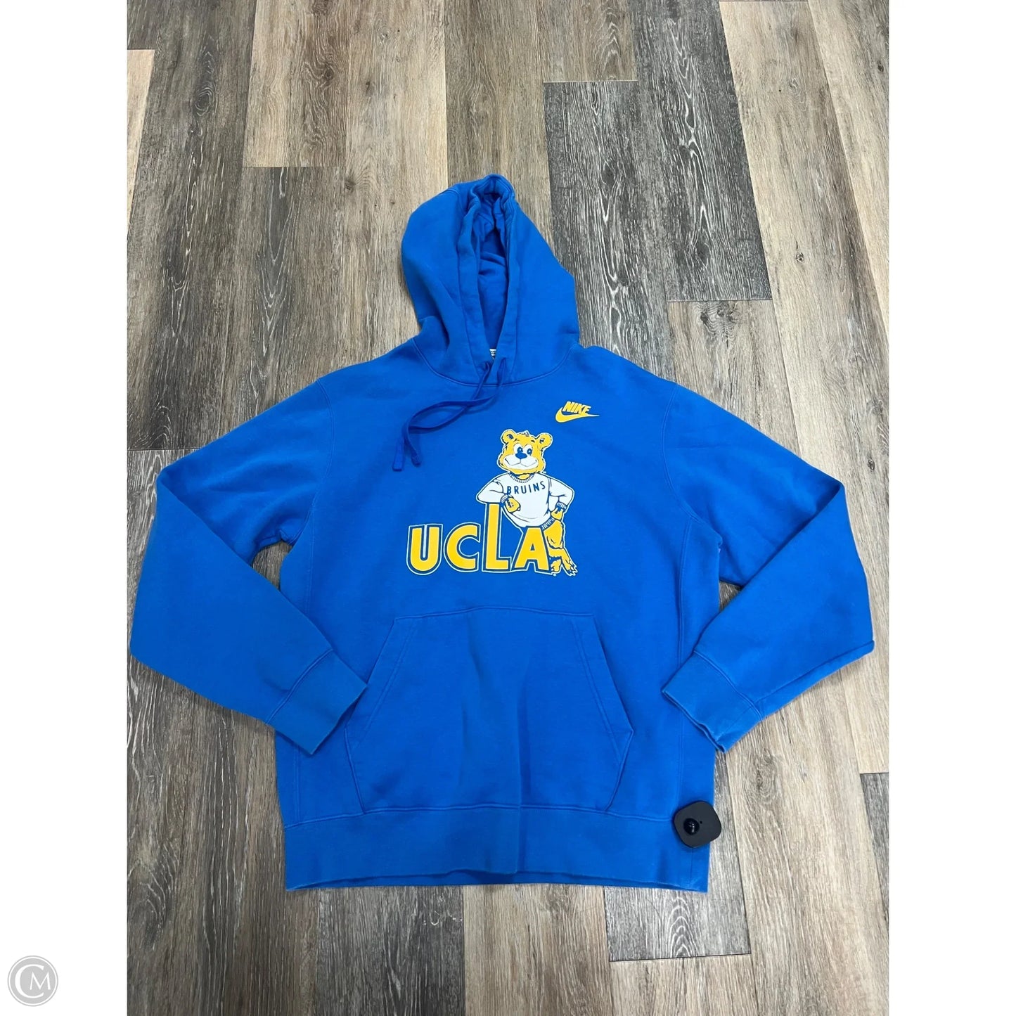 Athletic Sweatshirt Hoodie By Nike In Blue, Size: M