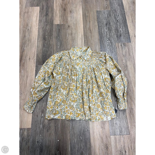 Blouse Long Sleeve By Mirth In Floral Print, Size: M