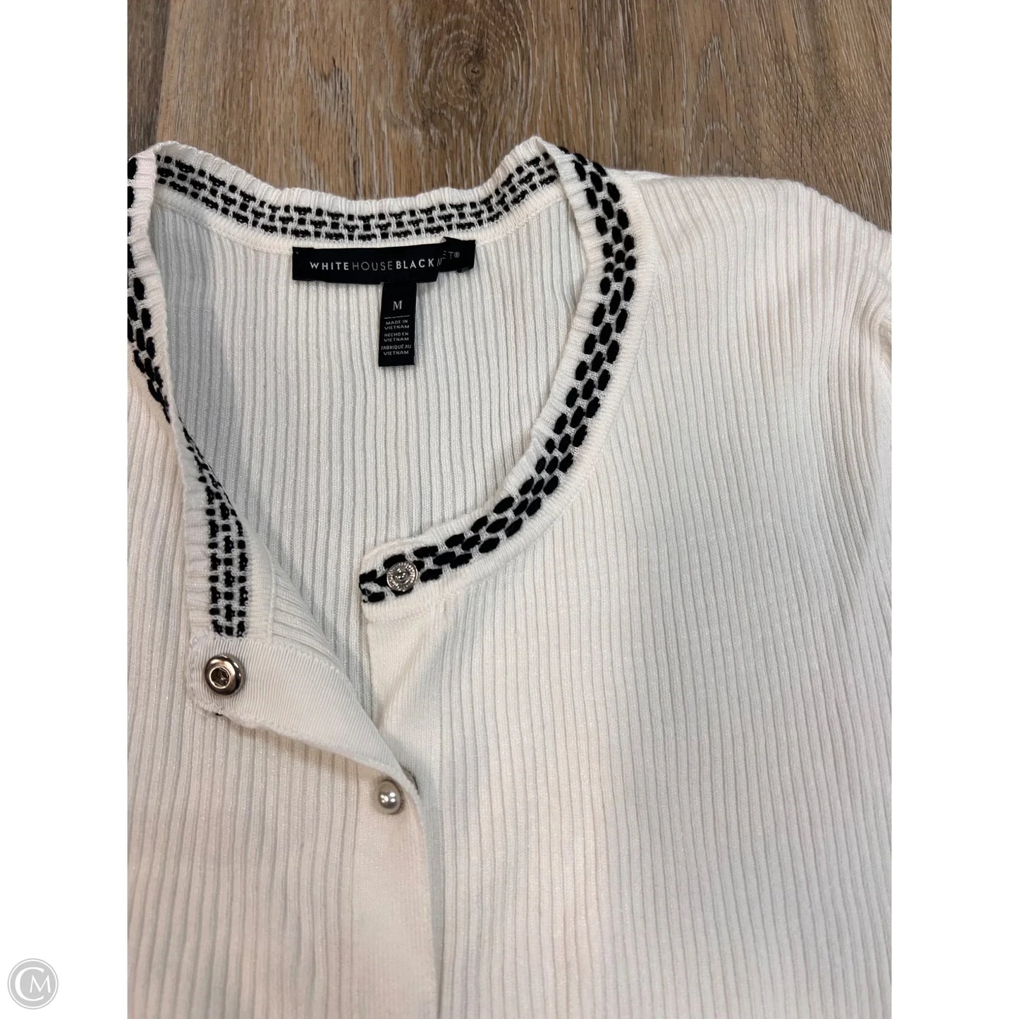 -Sweater Cardigan By White House Black Market In White, Size: M