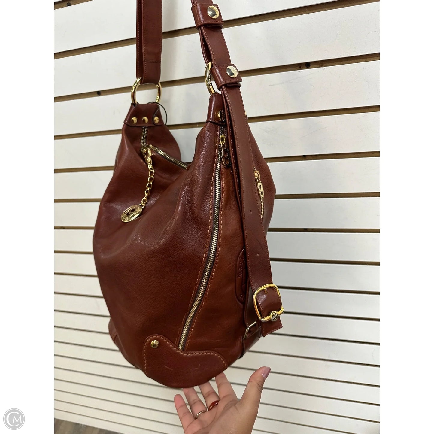 Handbag Leather By Marino Orlandi, Size: Large