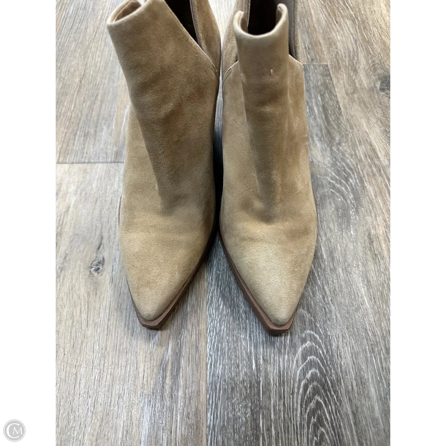 Boots Ankle Heels By Vince Camuto In Tan, Size: 7