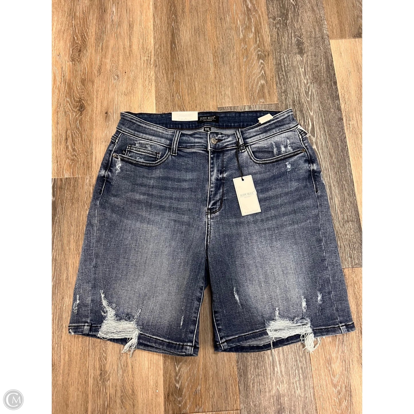 Shorts By Judy Blue In Blue Denim, Size: 1x