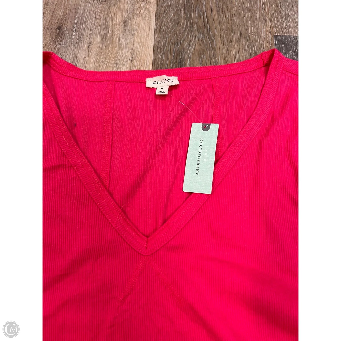 -Top Short Sleeve By Pilcro In Pink, Size: 1x
