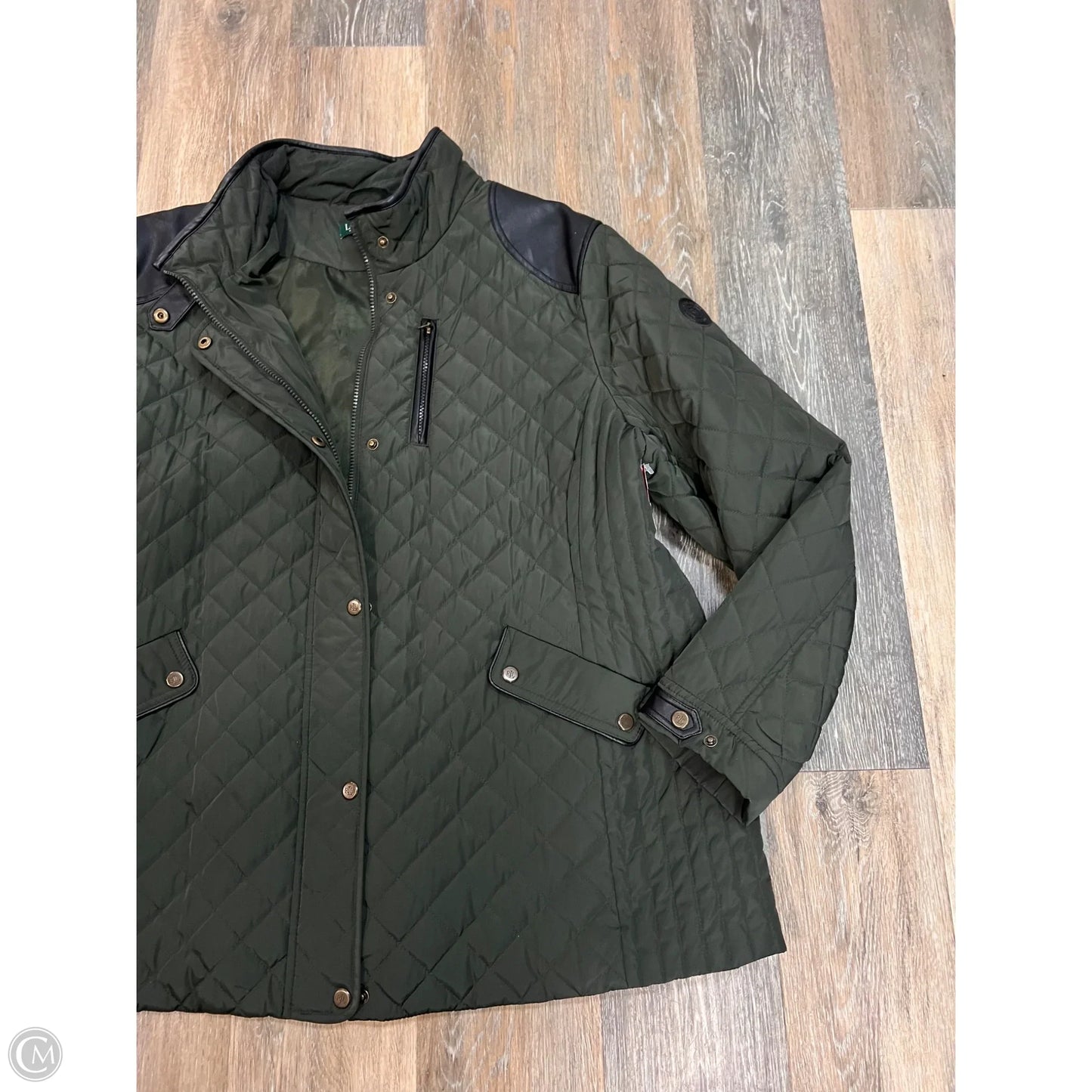 Coat Puffer & Quilted By Lauren By Ralph Lauren In Green, Size: 2x