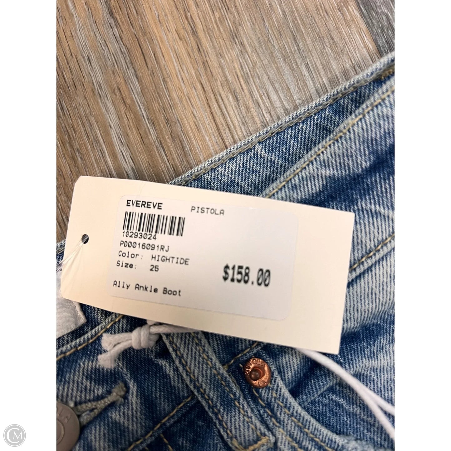 Jeans Straight By Pistola In Blue Denim, Size: 1/25