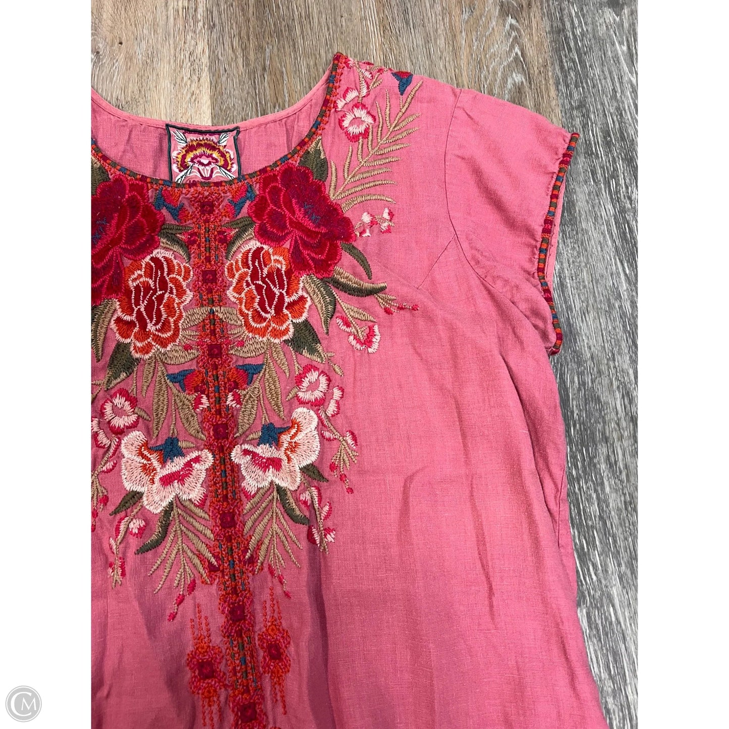 Dress Casual Short By Johnny Was In Pink, Size: L