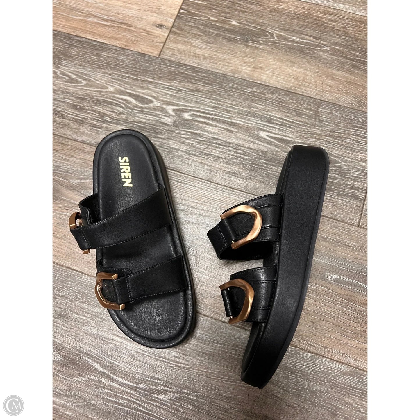 Sandals Flats By Siren In Black, Size: 6