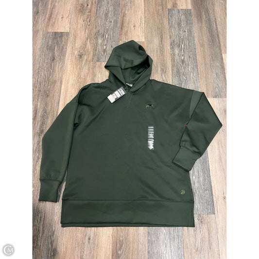 Athletic Sweatshirt Hoodie By Authentic In Green, Size: M