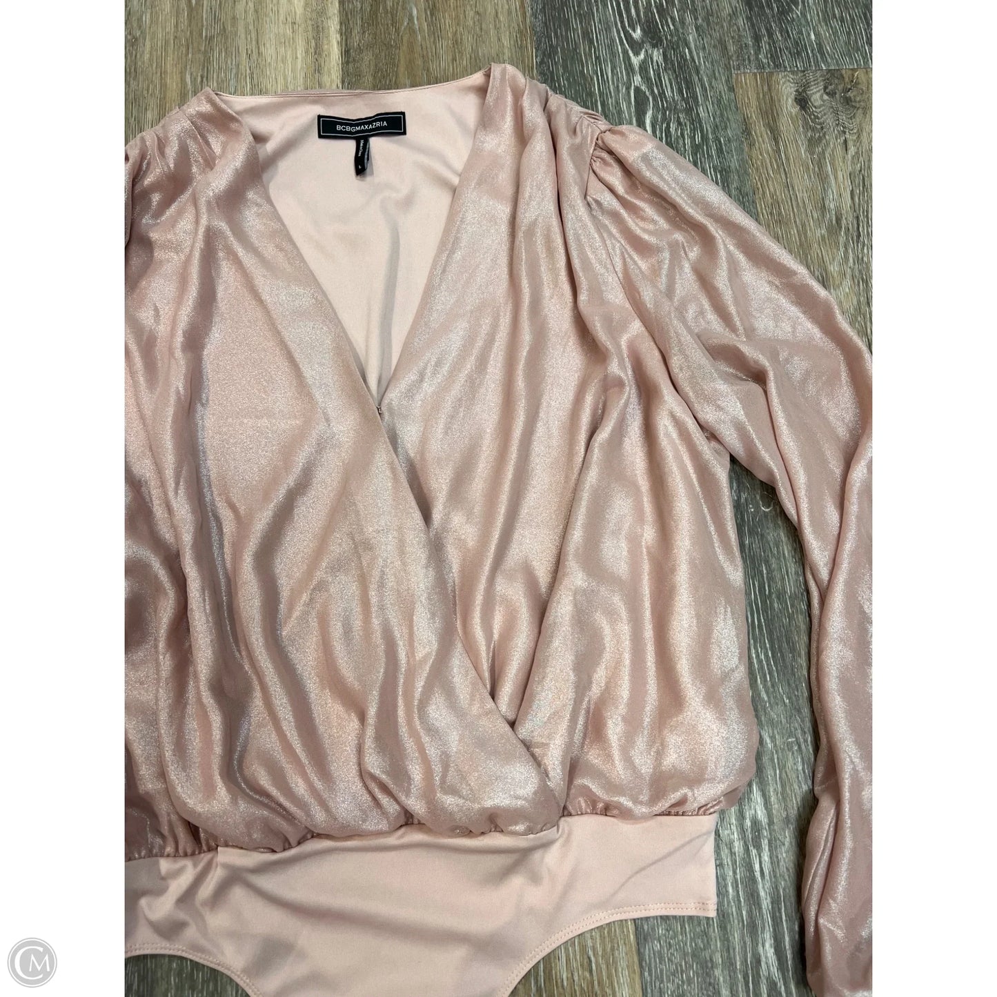 Blouse Long Sleeve By Bcbgmaxazria In Pink, Size: L