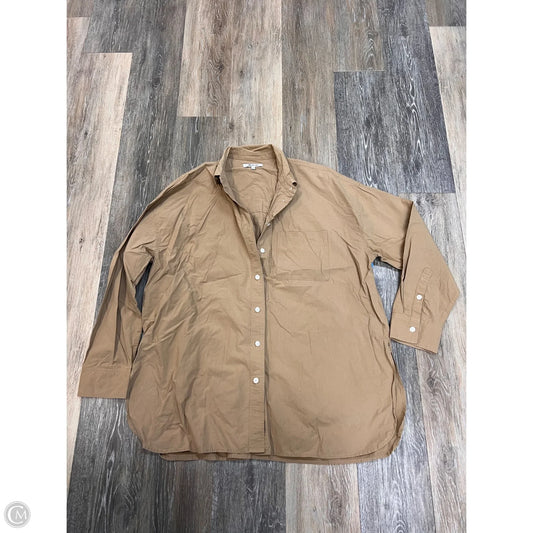 Blouse Long Sleeve By Madewell In Tan, Size: M