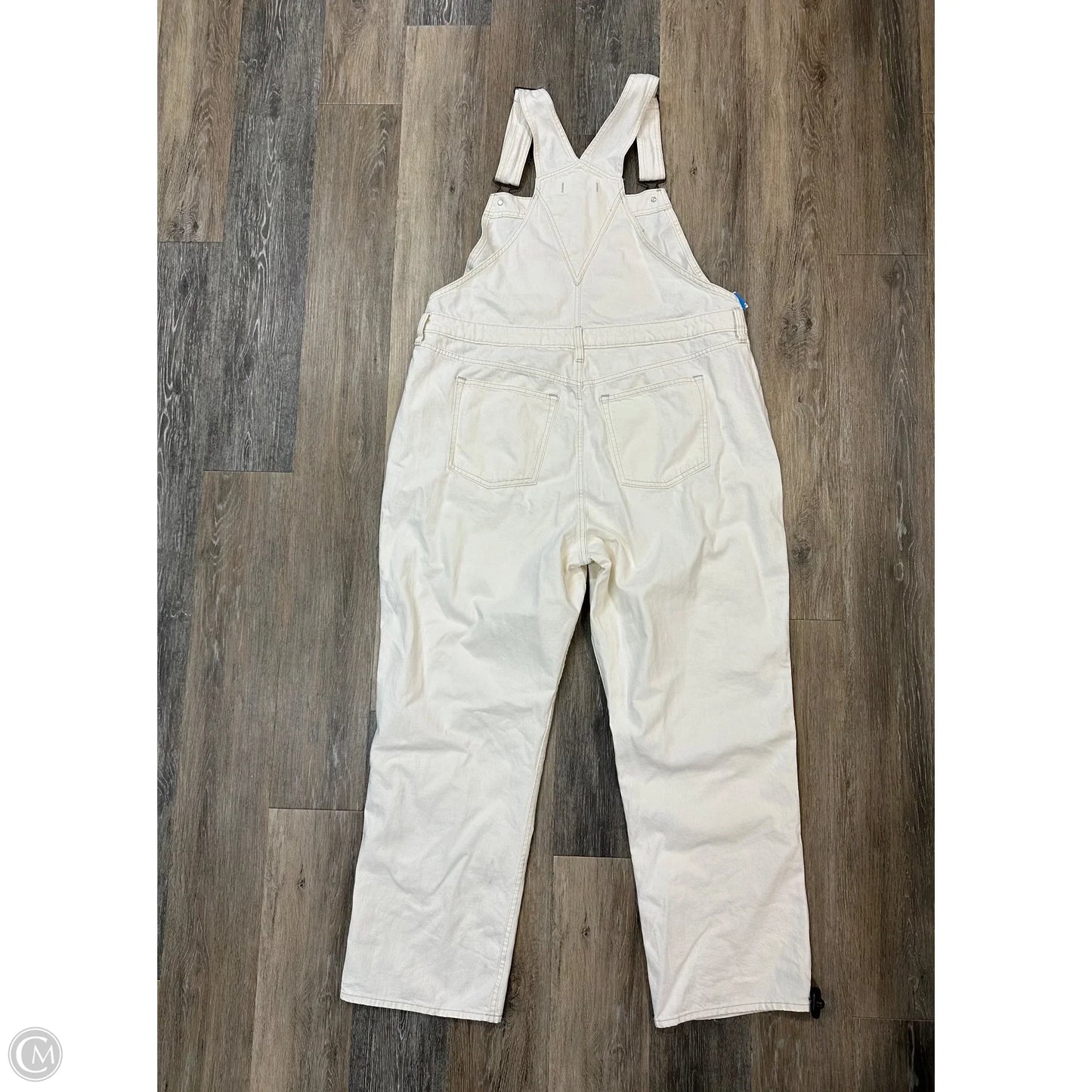 Overalls By Abercrombie And Fitch In White Denim, Size: Xl
