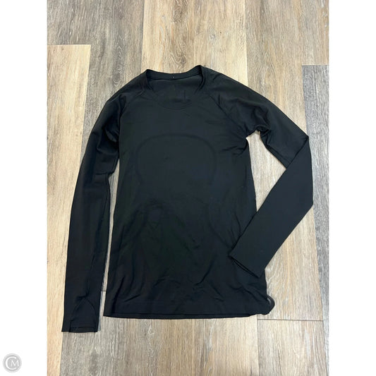 Athletic Top Long Sleeve Crewneck By Lululemon In Black, Size: 6