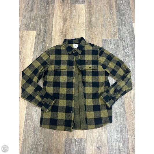 Jacket Shirt By 7 Diamonds In Plaid Pattern, Size: L