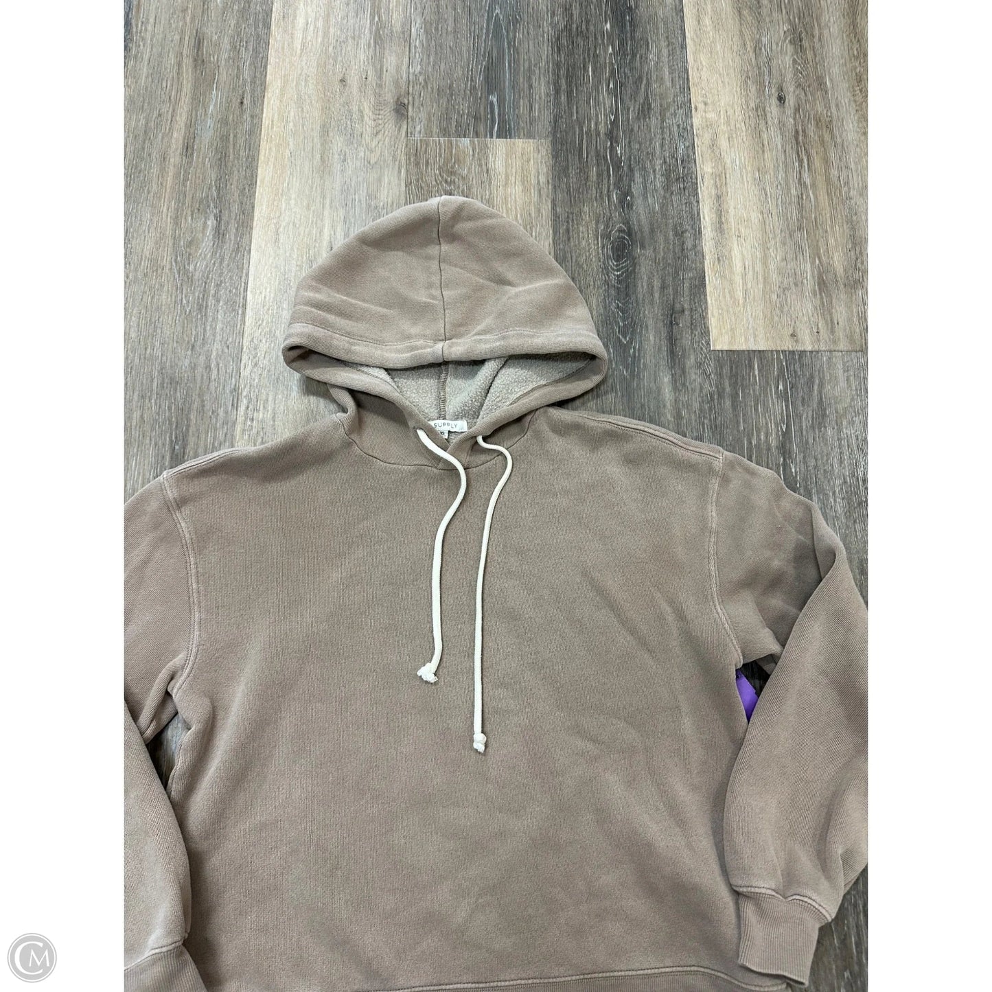 Sweatshirt Hoodie By Z Supply In Tan, Size: Xs
