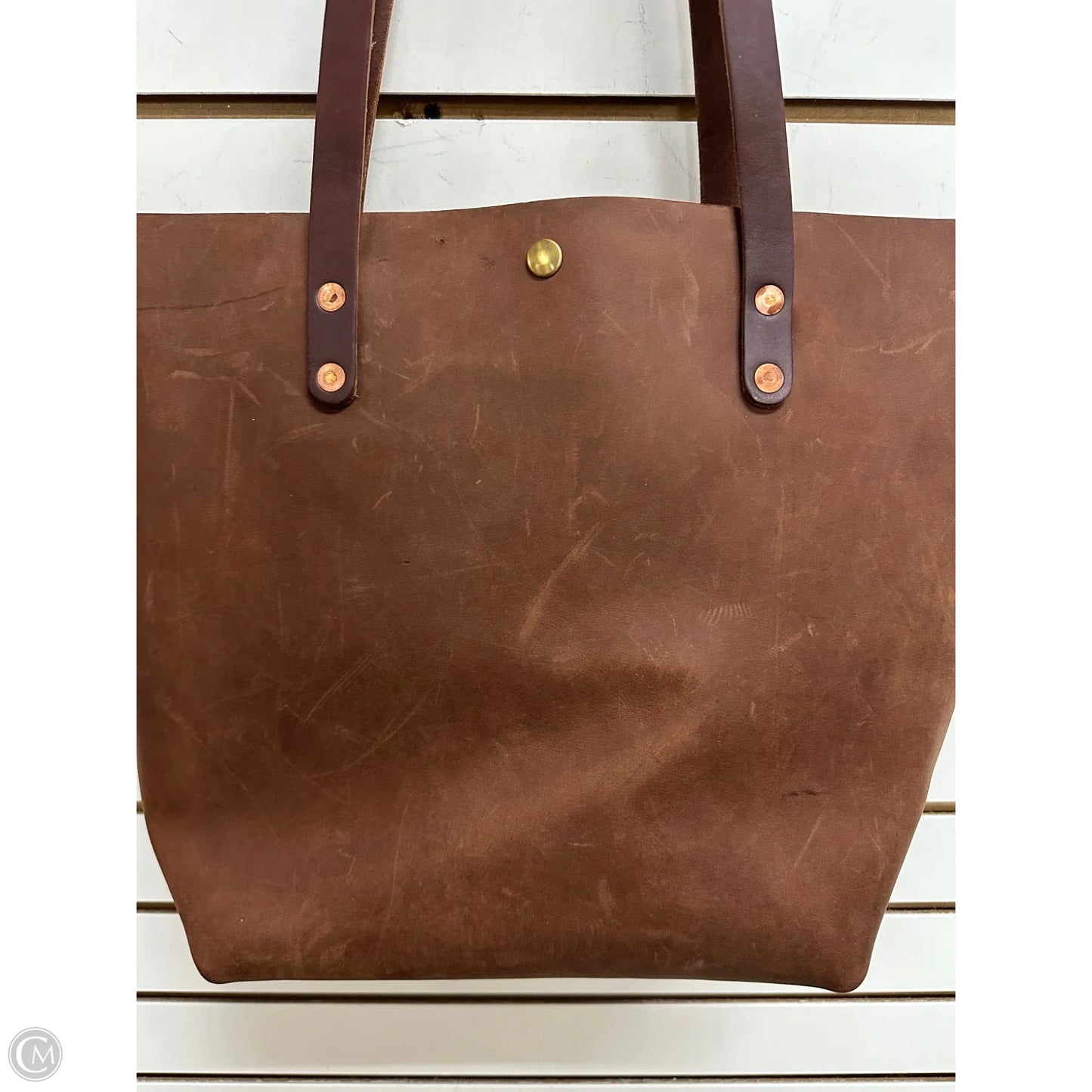 Handbag Leather By KMM&Co., Size: Large