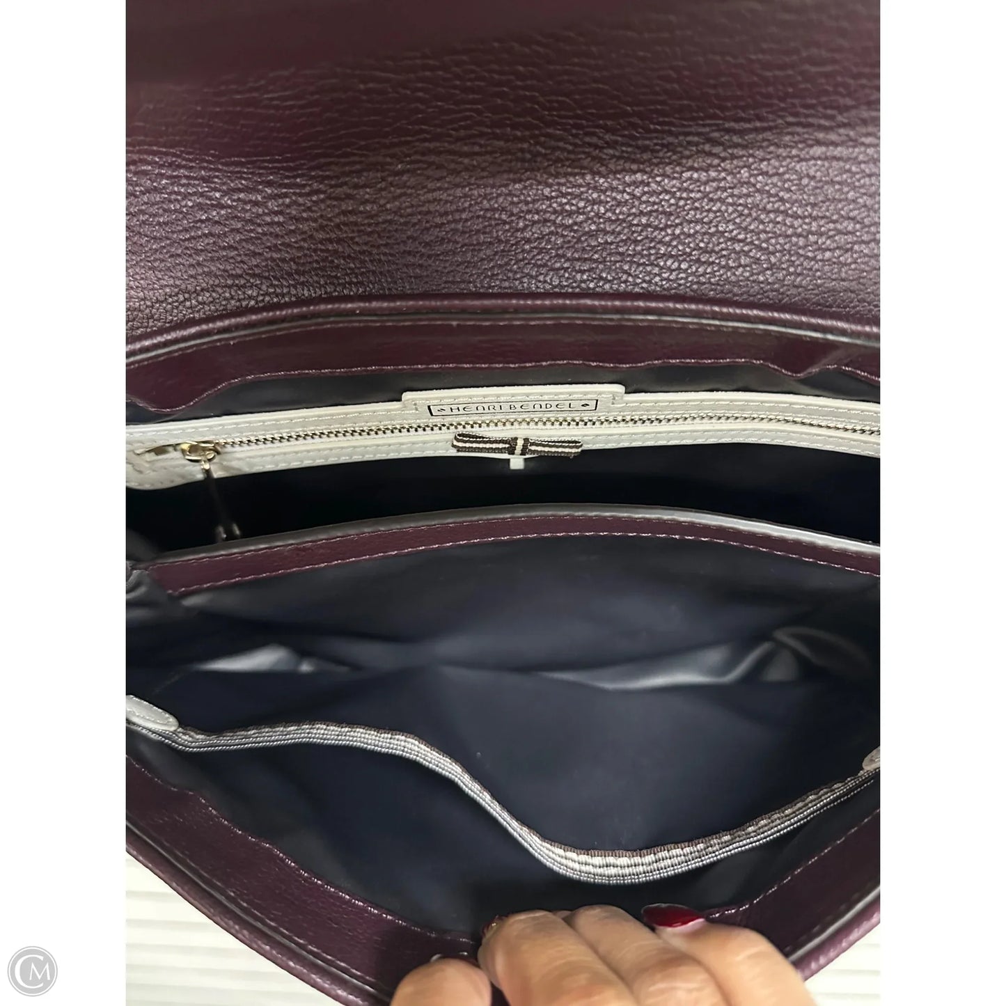 Handbag Leather By Henri Bendel, Size: Medium