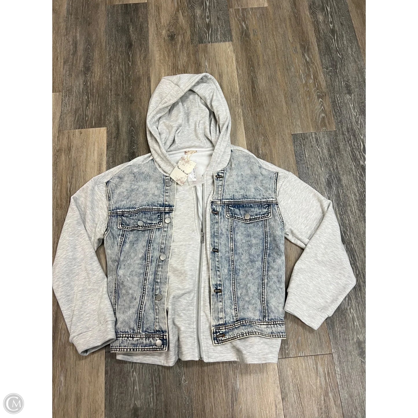 Jacket Denim By Hem & Thread In Blue Denim, Size: L