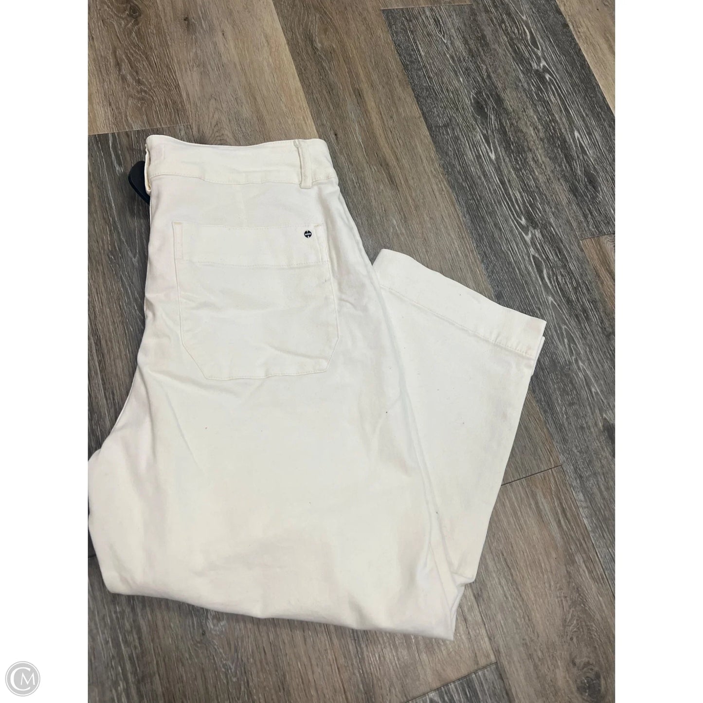 Jeans Wide Leg By Micas In White Denim, Size: 12/31