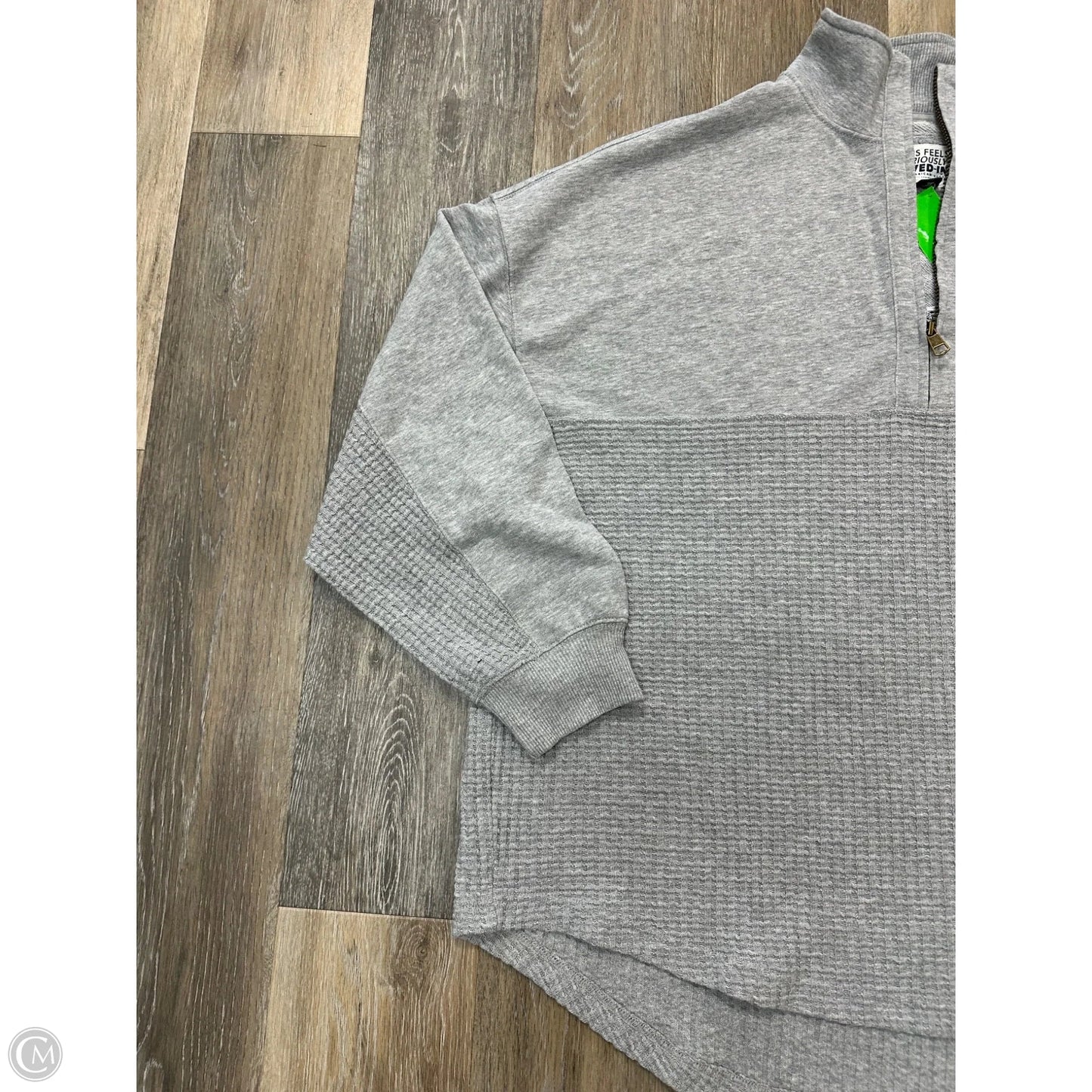 Sweatshirt Collar By American Eagle In Grey, Size: L