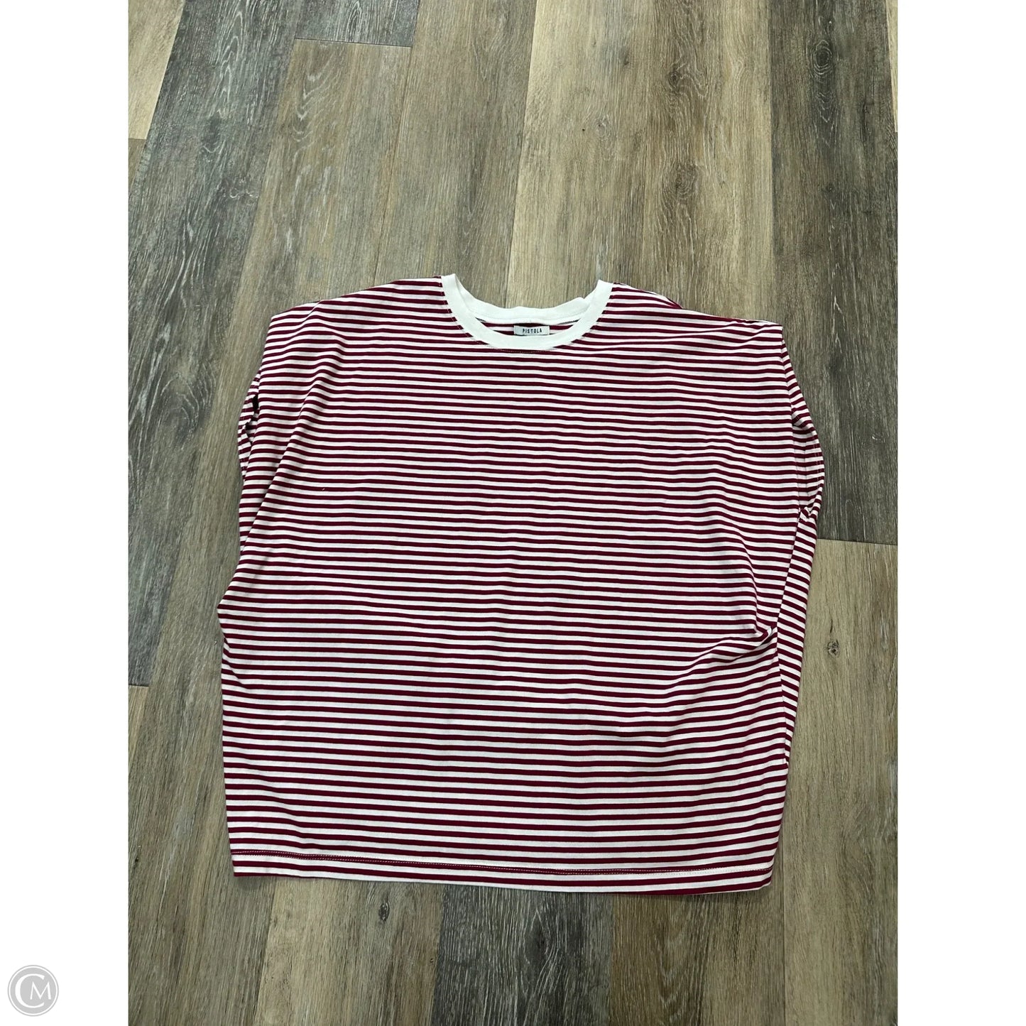 Top Short Sleeve By Pistola In Striped Pattern, Size: S