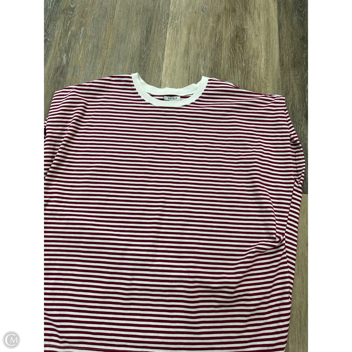 Top Short Sleeve By Pistola In Striped Pattern, Size: S