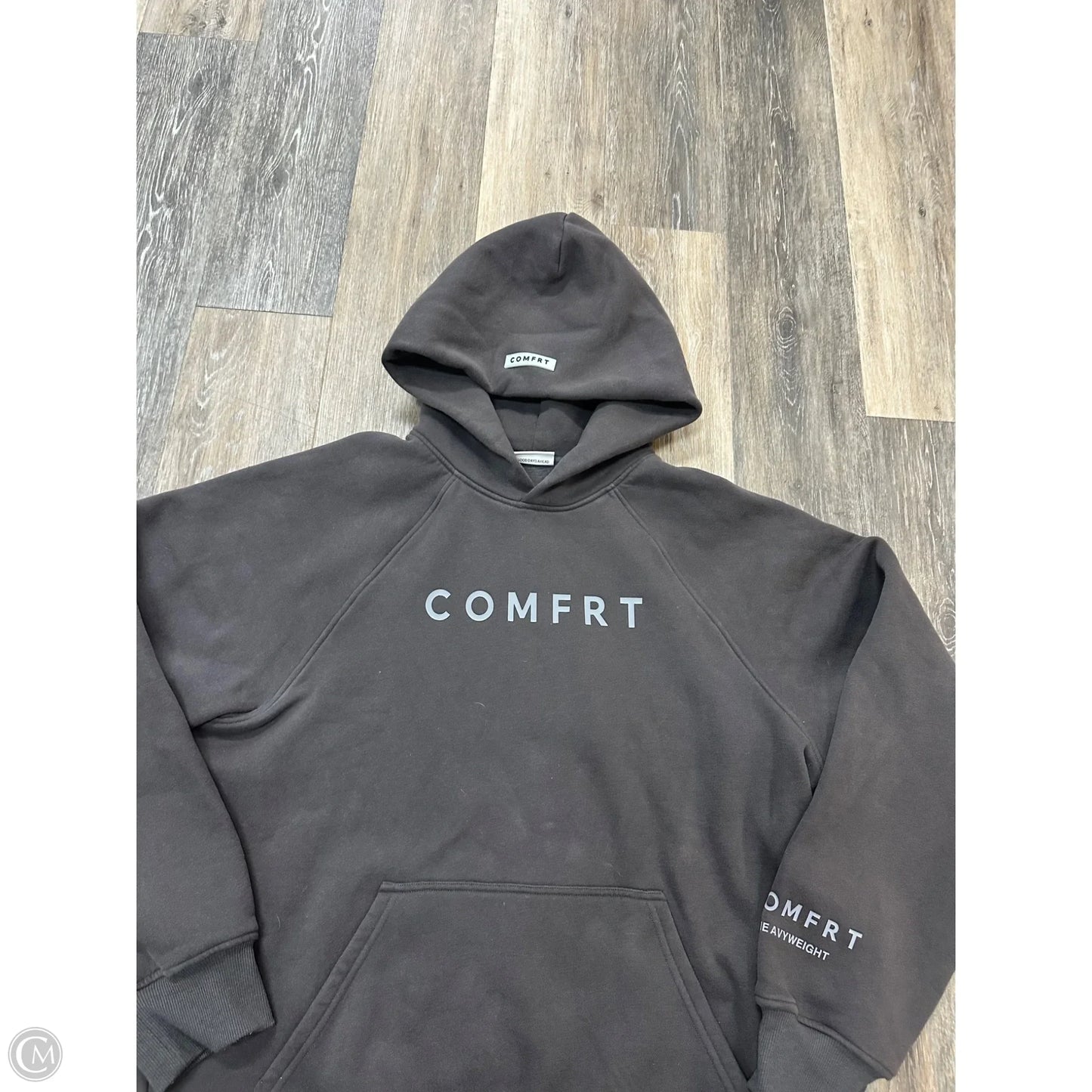 Sweatshirt Hoodie By Comfrt In Brown, Size: Xl