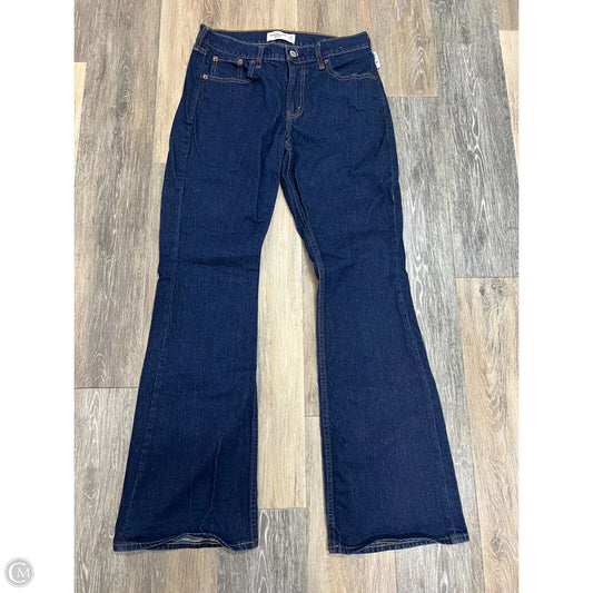 Jeans Boot Cut By Abercrombie And Fitch In Blue Denim, Size: 6/28