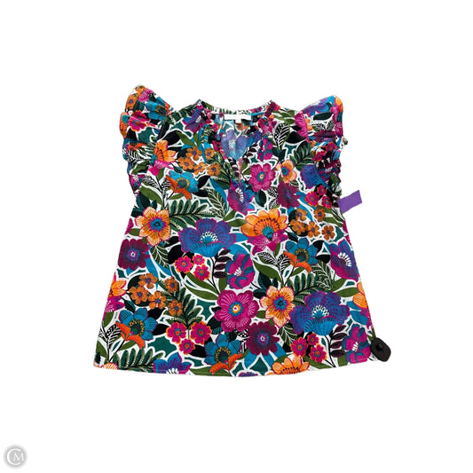 Top Short Sleeve By Sugar Lips In Floral Print, Size: M