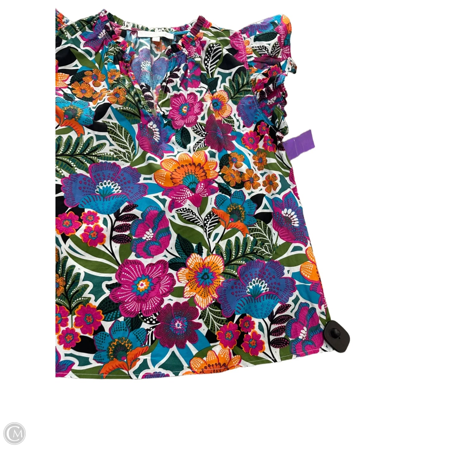 Top Short Sleeve By Sugar Lips In Floral Print, Size: M
