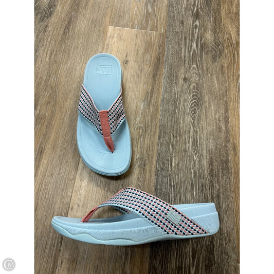 Sandals Flats By Fitflop In Blue, Size: 8