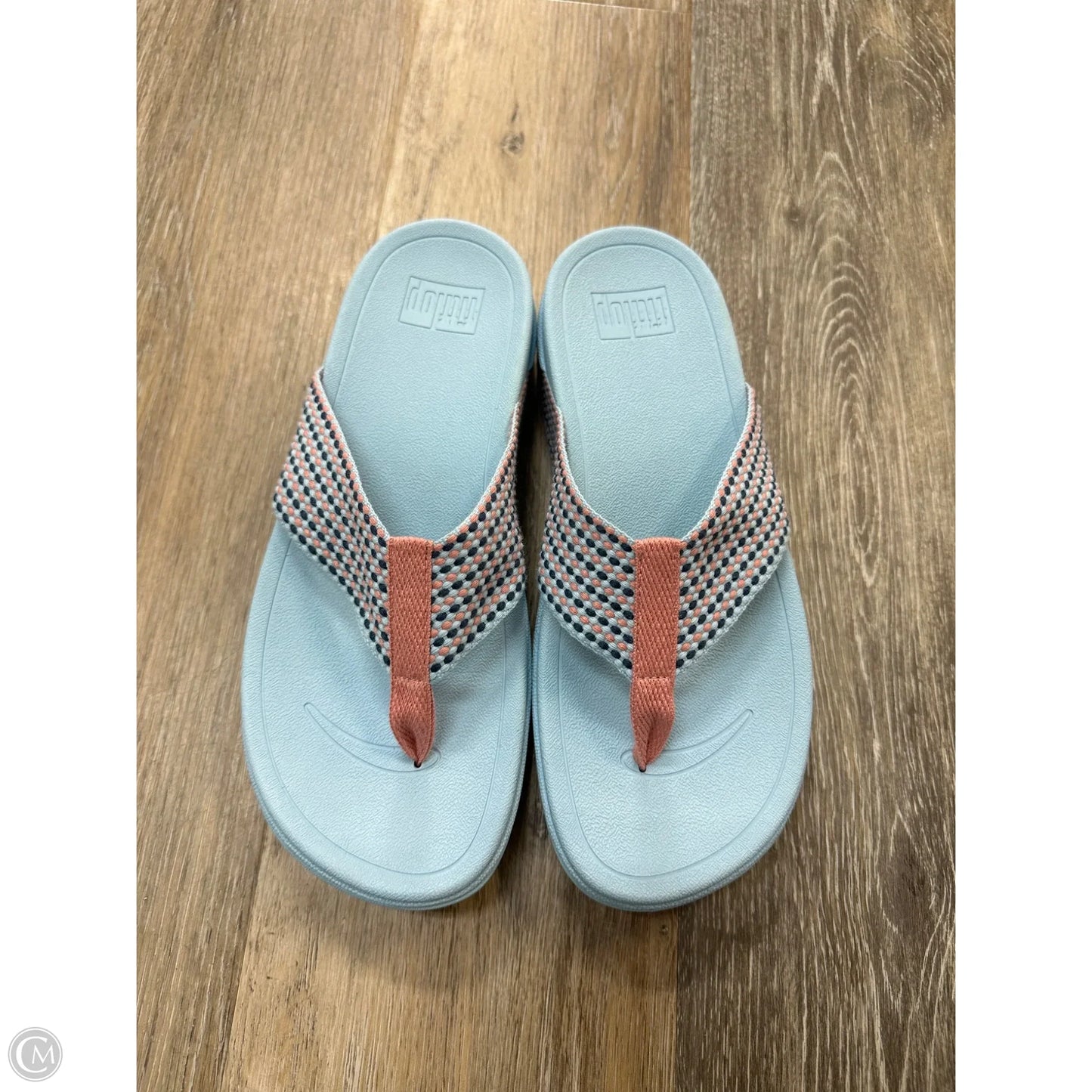 Sandals Flats By Fitflop In Blue, Size: 8
