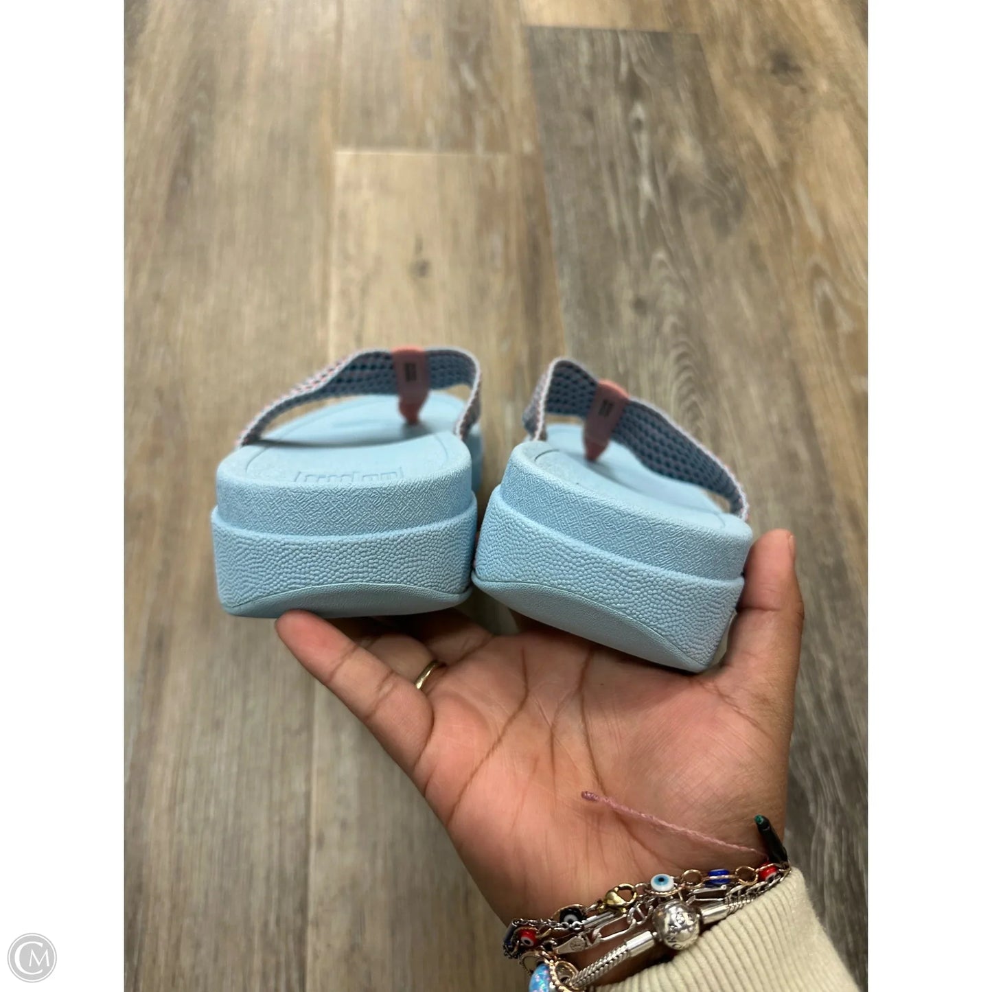 Sandals Flats By Fitflop In Blue, Size: 8