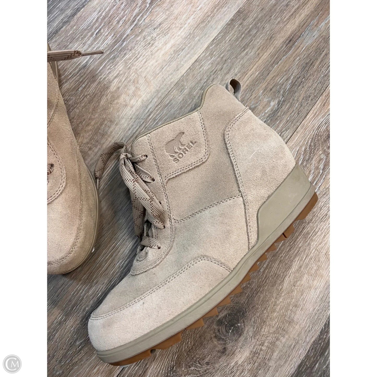 Boots Ankle Heels By Sorel In Tan, Size: 10