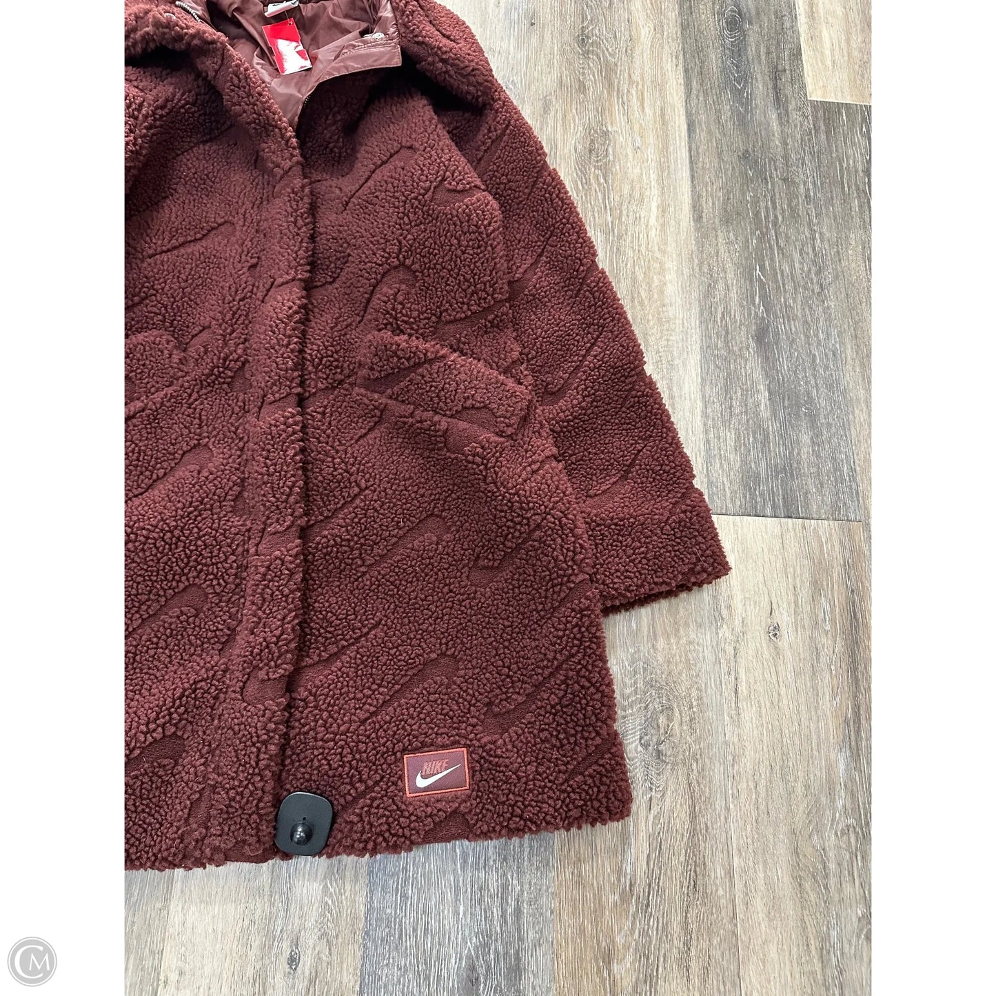 Coat Faux Fur & Sherpa By Nike Apparel In Brown, Size: S