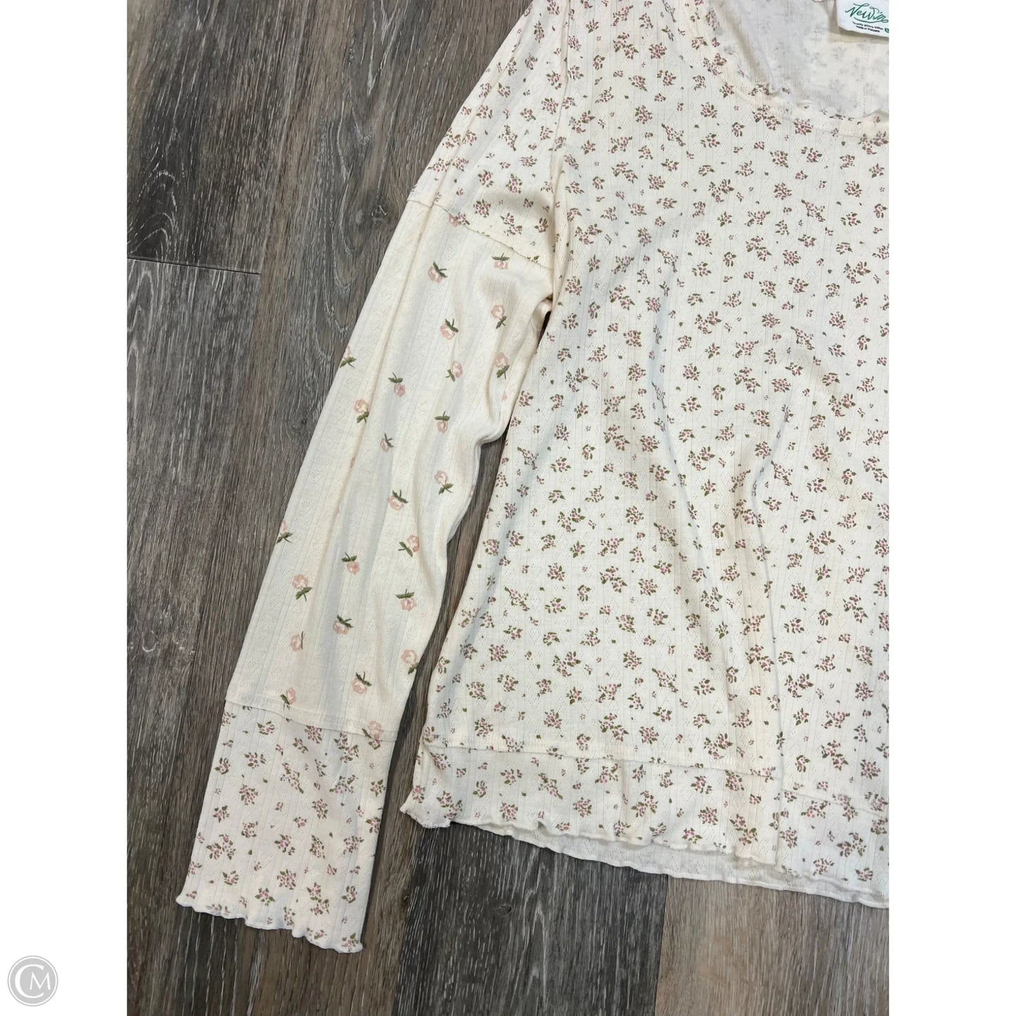 Top Long Sleeve By New In In Floral Print, Size: L