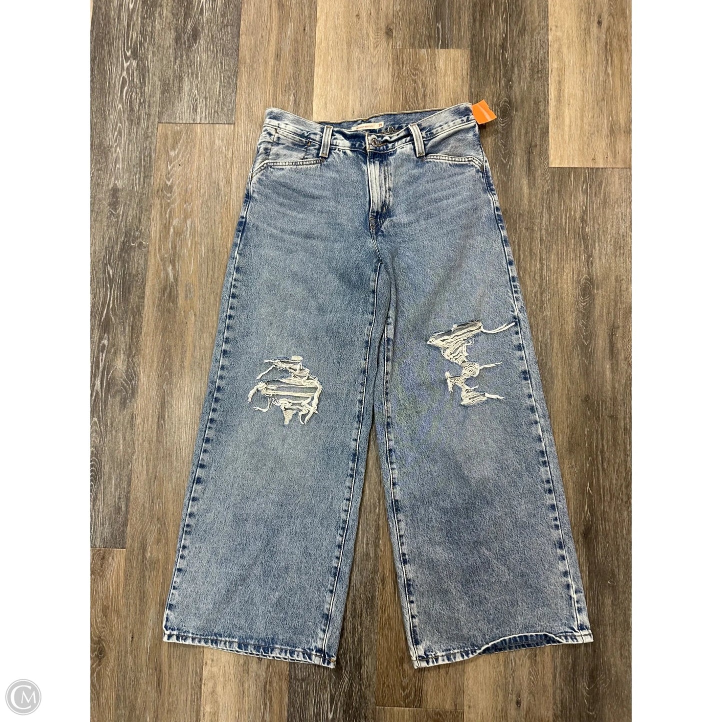 Jeans Boyfriend By Levis In Blue Denim, Size: 8