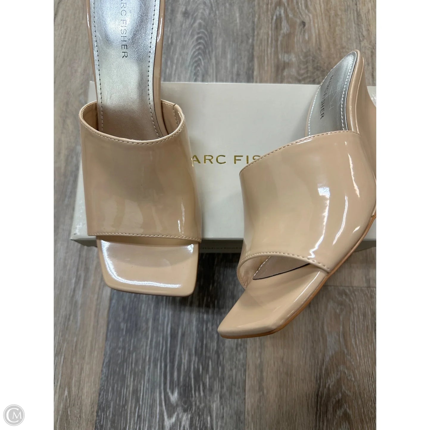 Sandals Heels Wedge By Marc Fisher In Tan, Size: 9.5