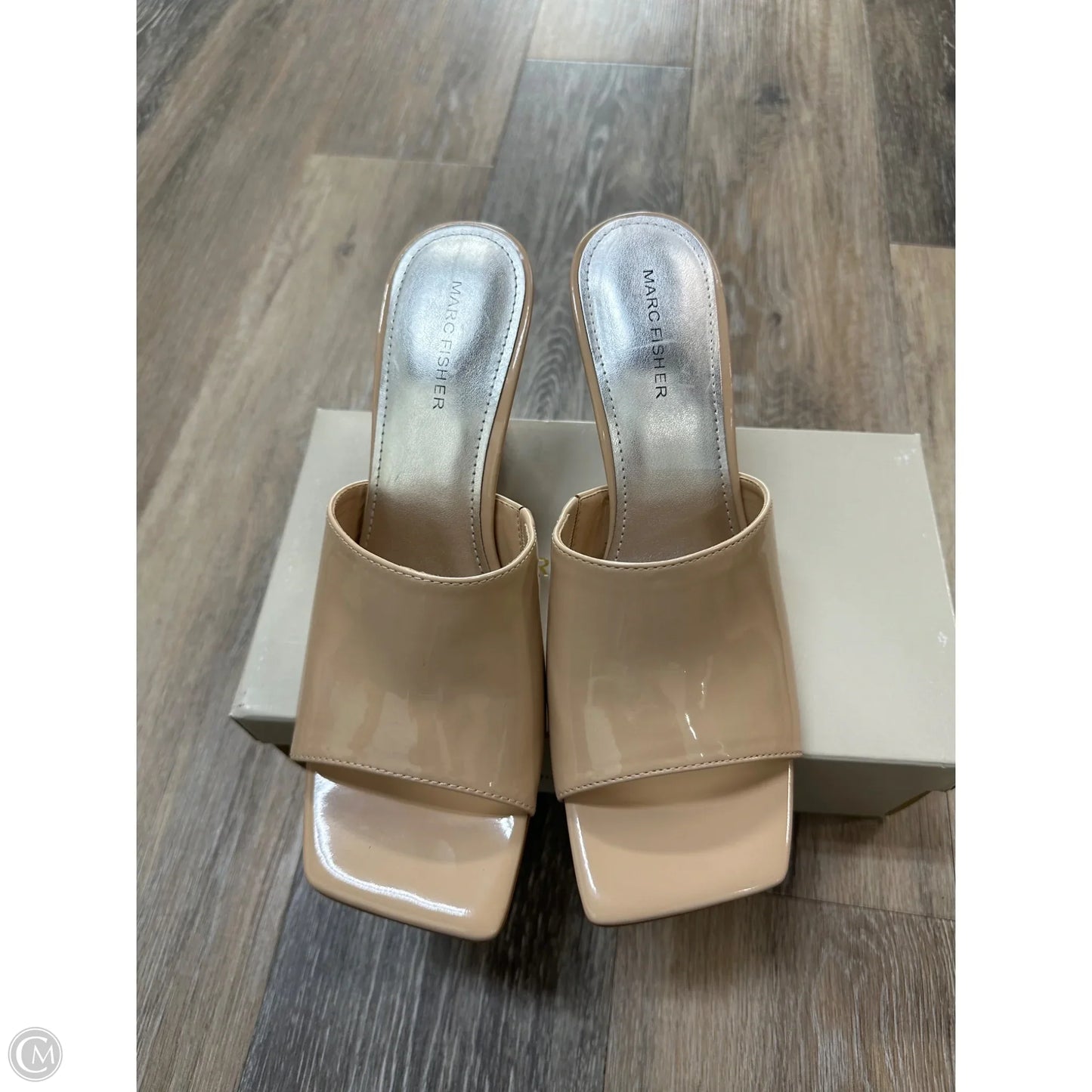 Sandals Heels Wedge By Marc Fisher In Tan, Size: 9.5
