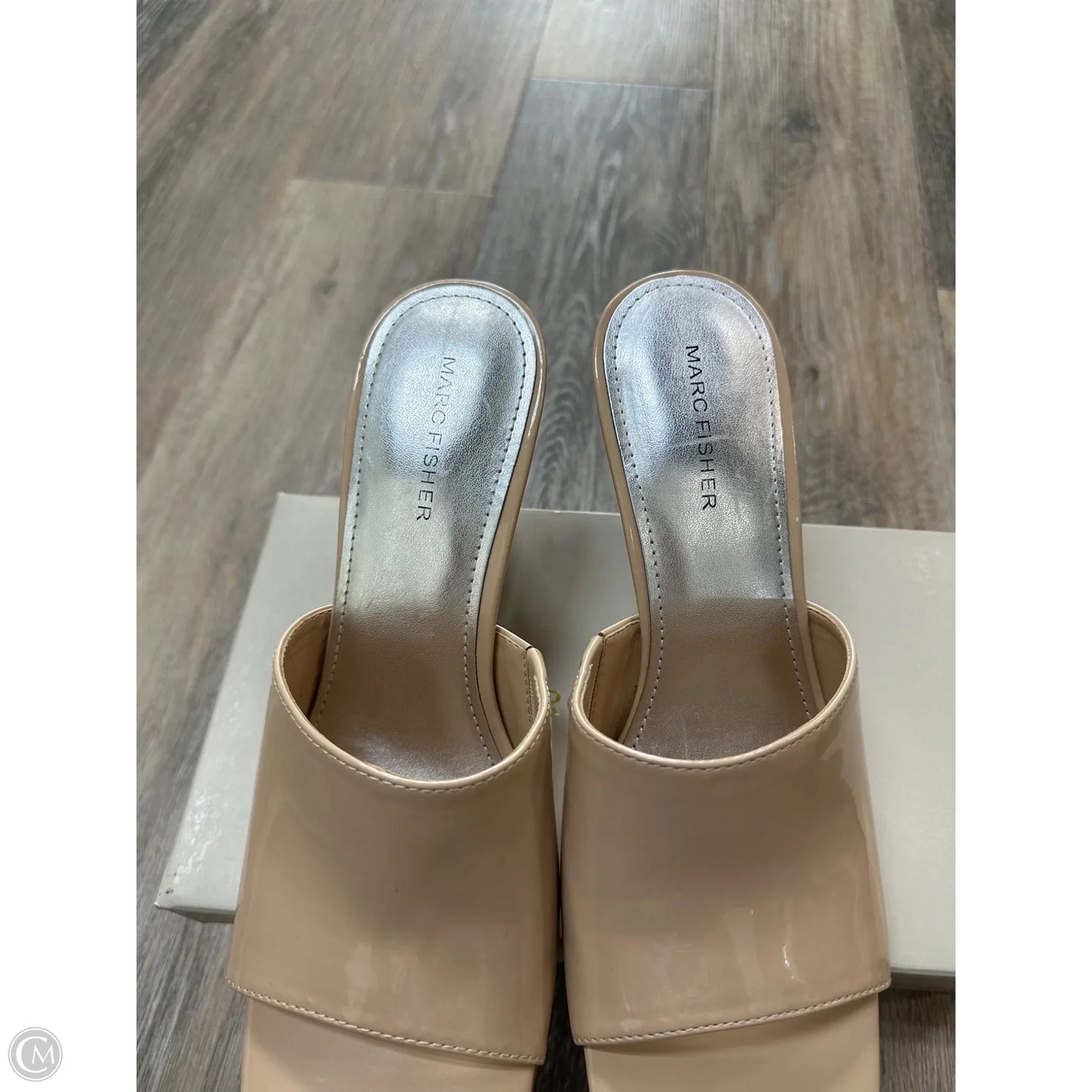 Sandals Heels Wedge By Marc Fisher In Tan, Size: 9.5