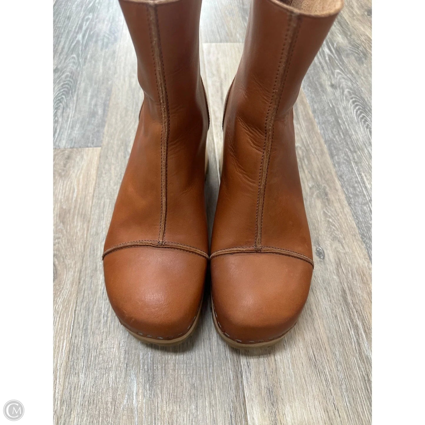 Boots Ankle Heels By Hasbeens In Tan, Size: 10