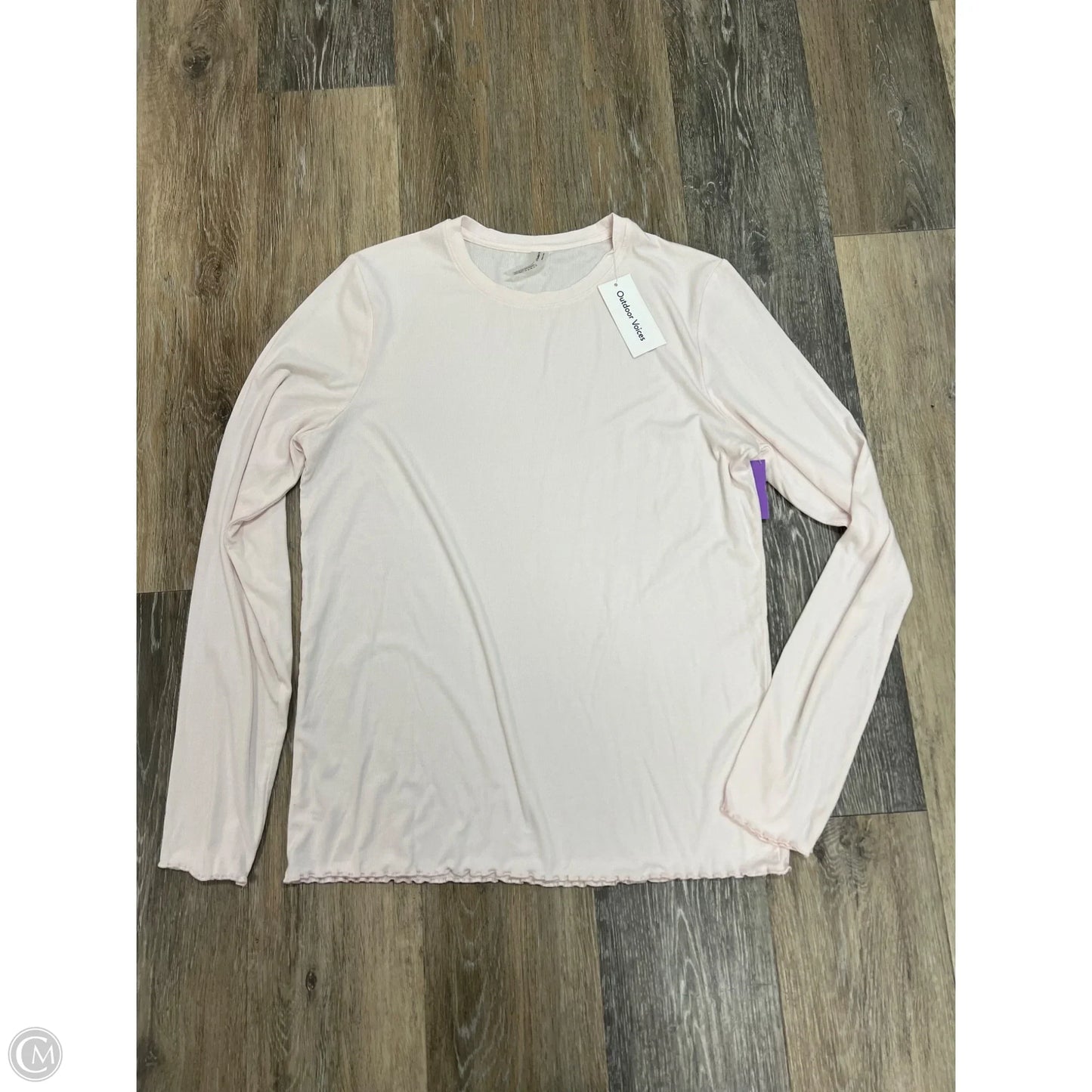 Top Long Sleeve By Outdoor Voices In Pink, Size: Xl