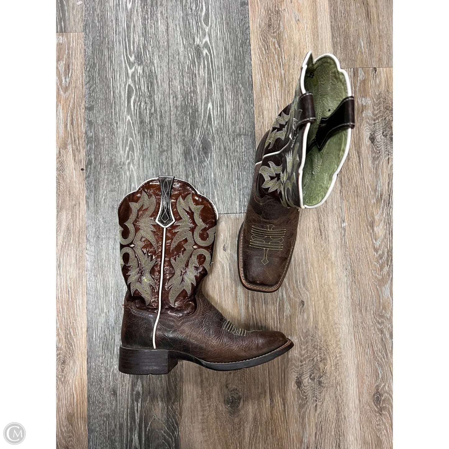 Boots Western By Ariat In Brown & Green, Size: 7