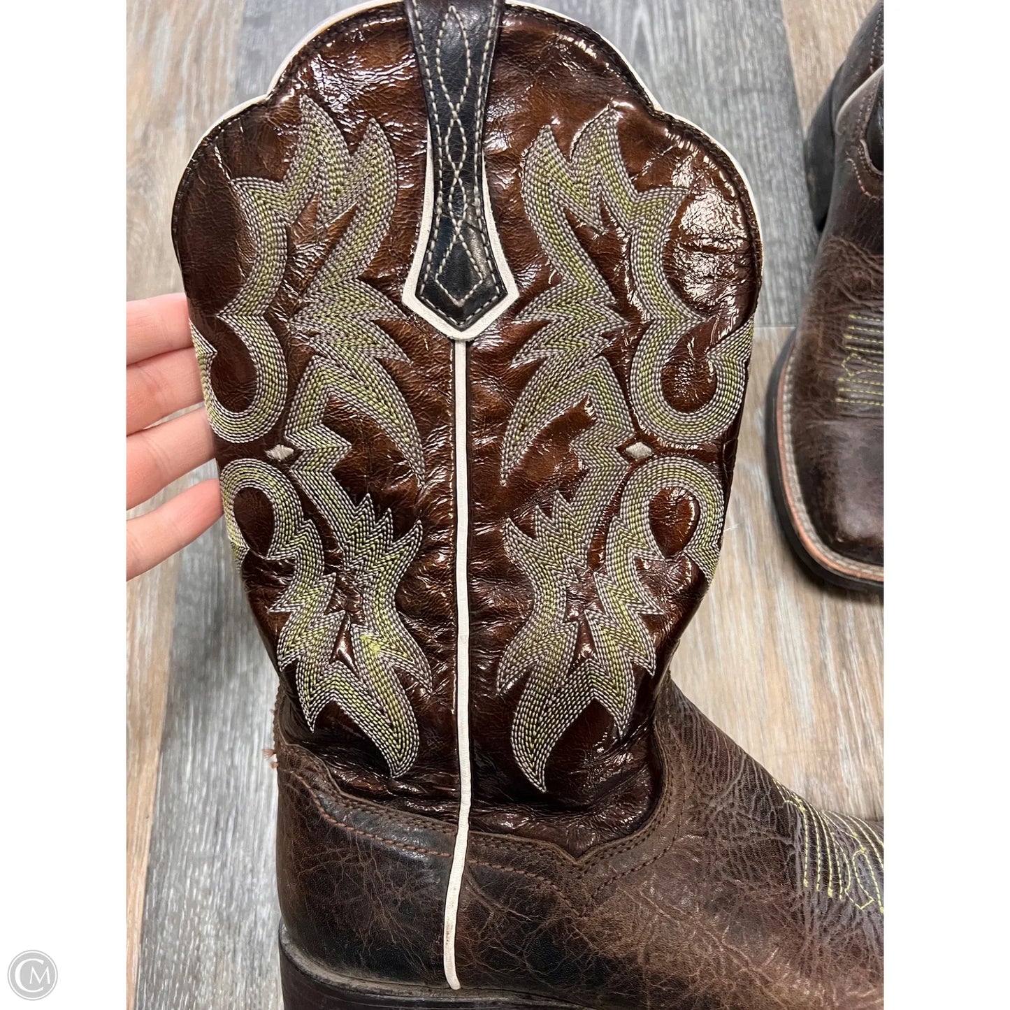 Boots Western By Ariat In Brown & Green, Size: 7